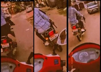 Waving a weapon on bike went viral, now police will settle accounts