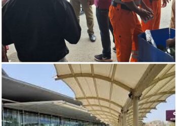 लखनऊ एयरपोर्ट के कार्गो टर्मिनल पर कैंसर की दवा के लीकेज से भगदड़