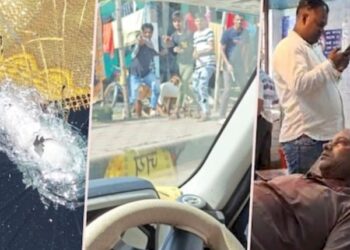 प्रदर्शनकारी भाजपा नेता की गाड़ी पर फायरिंग, दहशत