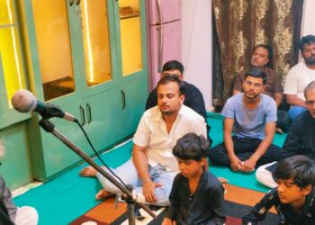 या हुसैन की सदाओं से गूंजा बाराबंकी, पांचवीं मोहर्रम को निकला अलम का जुलूस