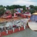 प्रयागराज में बढ़ रहा गंगा -यमुना का जलस्तर, फिर लेटे बड़े हनुमान जी ने किया स्नान