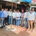 बड़ेल चौराहा स्थित मीडिया कार्यालय पर ध्वजारोहण