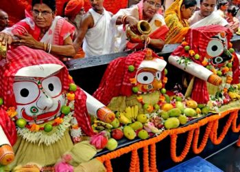 देव स्नान पूर्णिमा पर 108 कलशों से हुआ भगवान जगन्नाथ का महास्नान